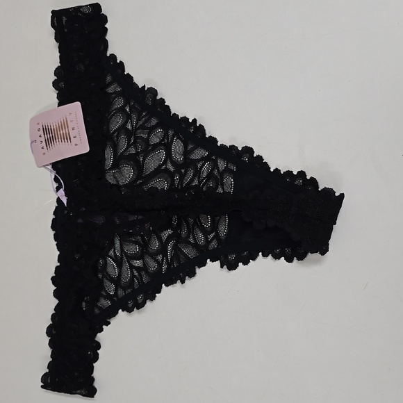 Savage X Fenty Black Lace Thong - Picture 6 of 8